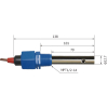 CON3131-13 Титановый электрод с ячейкой 0.01cm-1 на диапазон 0.05-18.25МОм (20 - 0.05мкСм)
