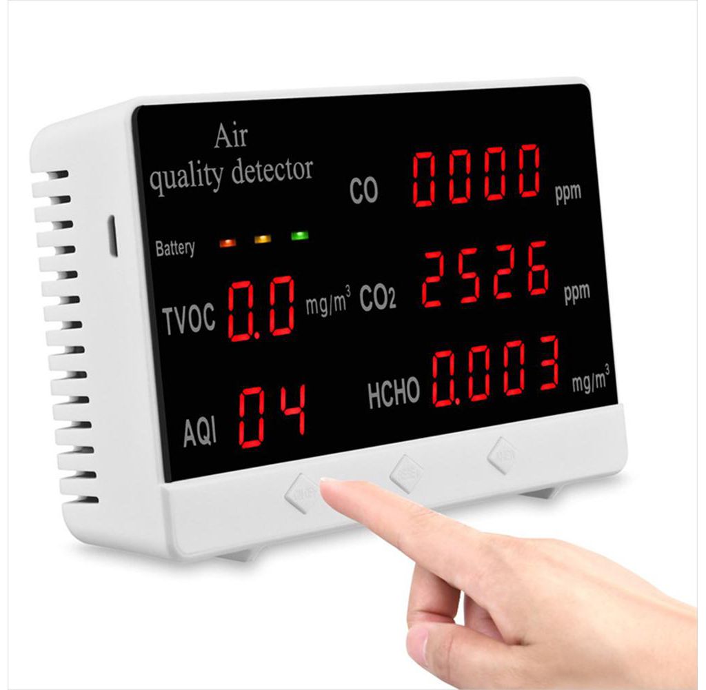 Купить Amtast Анализатор качества воздуха 5 параметров CO/CO2/HCHO/TVOC .