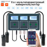 PH-W200 Мультимонитор pH/ORP/EC/TDS/Salt/Temp c приложением для смартфона