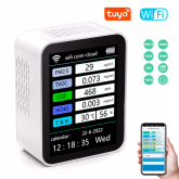 Монитор качества воздуха PM2.5/CO2/CH2O/TVOC/RH/Temp с WiFI/Tuya