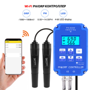 PH-803W pH/ОВП контроллер с реле (розетка) и WiFi приложение для смартфона