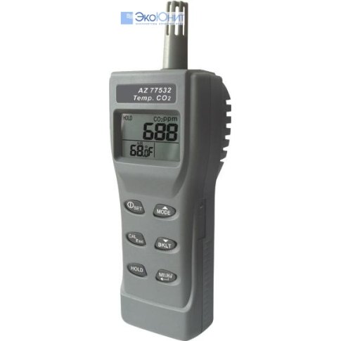 AZ77532 Анализатор повышенной точности CO2 и температуры воздуха с  USB