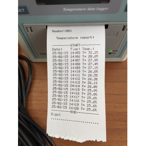 DR-200A+ Регистратор температуры со встроенным принтером