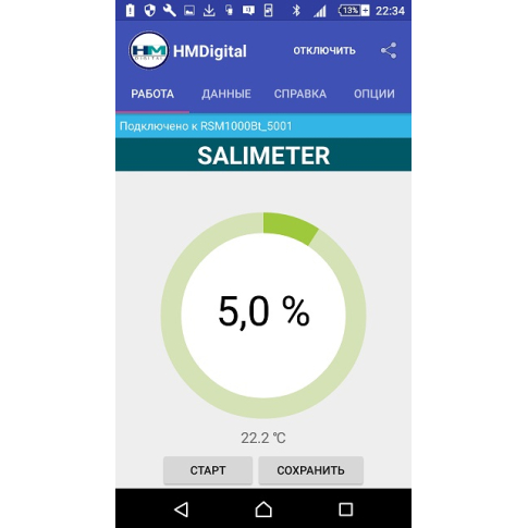 HM Digital RSM1000BT Цифровой рефрактометр соли c Bluetooth