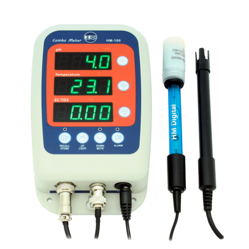 HM-100 pH/EC/Temp монитор-контроллер