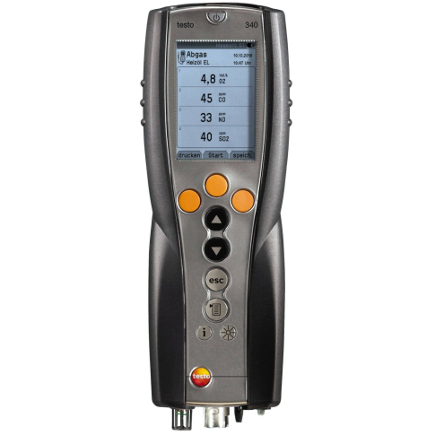 Testo 340 газоанализатор в комплекте с аккумуляторами, протоколами калибровки и ремнем для переноски
