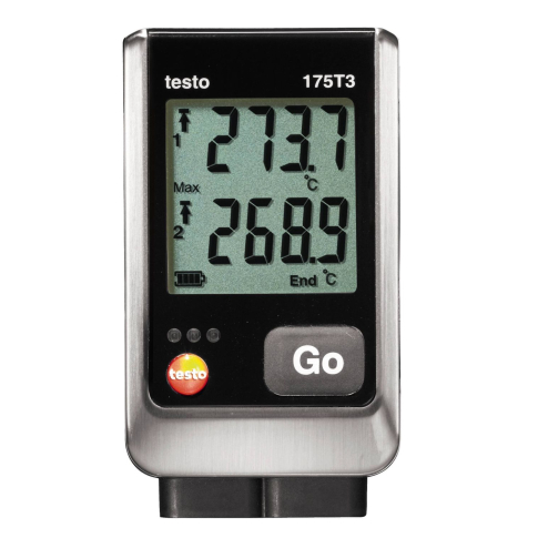 Testo 175 T3 2х-канальный логгер данных температуры с разъемами для внешних зондов  (т/п типов Т и К)
