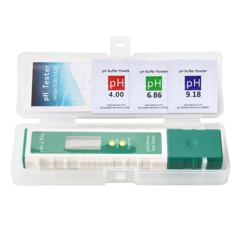 pH-2Pro Портативный pH метр термометр с лакмус цветовой индикацией экрана и калибровочными порошками