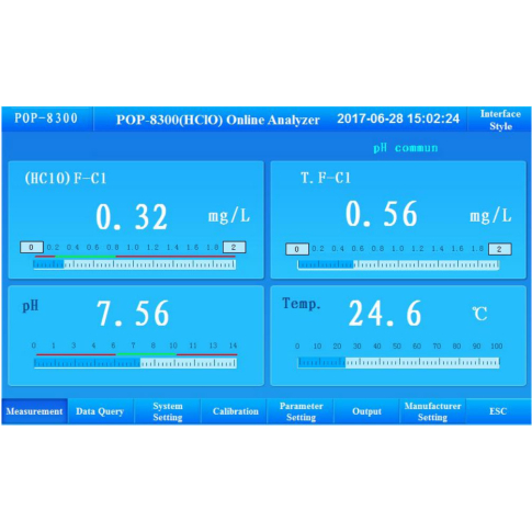 POP-8300 Система мониторинга и контроля свободного хлора, pH и температуры воды