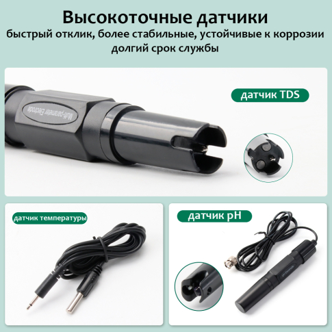 PH-W300 Контроллер - логгер pH/TDS/Temp c WIFI/Tuya с 2 розетками