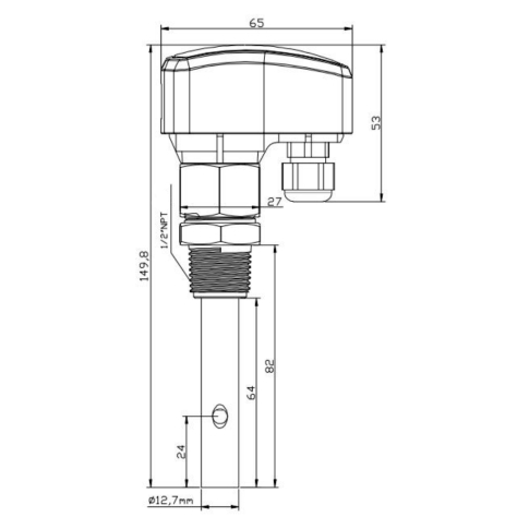 Create CD-223 Цифровой датчик электропроводности (1см-1, 0.5-2000мкСм, RS-485, 1/2