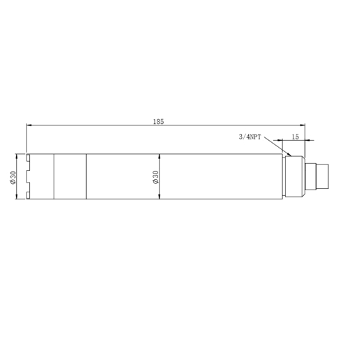 Ecounit DO-406-S Оптический датчик растворенного кислорода (0-20мг/л, RS485 Modbus RTU, кабель 10м, нерж)