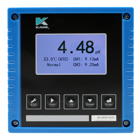 KANE K6901 Промышленный pH/ОВП контроллер (-2 до 16pH; 1999мВ; -40+130С, 4-20мА, RS485, 220В 50Гц)