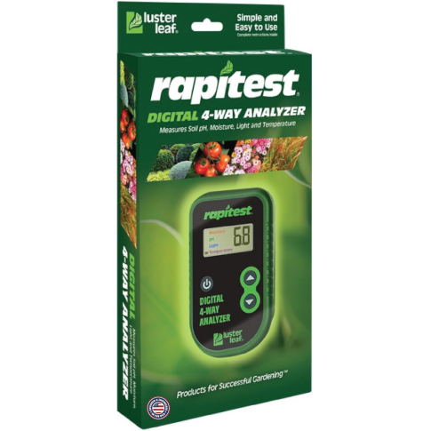 Прибор контроля параметров почвы 4 в 1 Luster Leaf Rapitest 1885