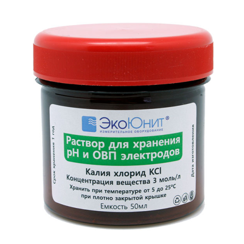 Калий хлористый KCl раствор 3 Моль для хранения электродов 