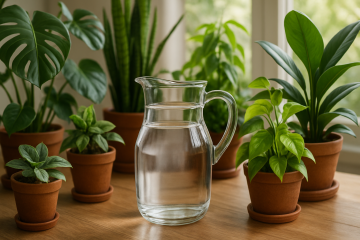 Очистка воды для полива цветов.